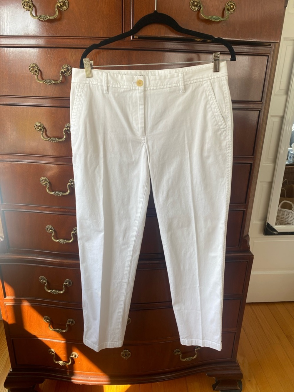 Talbots White Relaxed Chino Pants